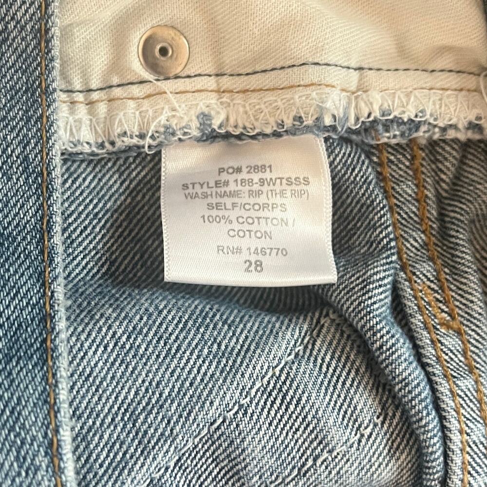 Re/Done x Solid & Striped Malibu Distressed Cut Off Denim Shorts Rip Size 28 - Picture 6 of 6